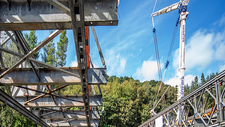 Reconnecting a village after flooding washes away bridge